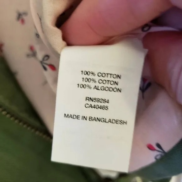 Children's Place Green Twill Jacket size 7/8 - Picture 6 of 6